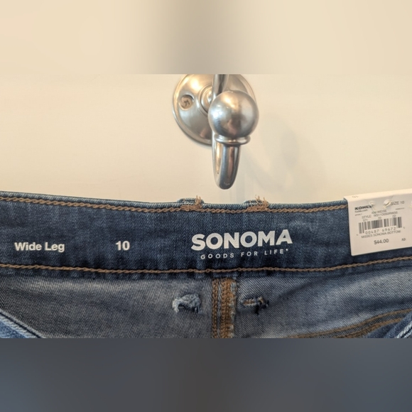 ✨ NWT Sonoma Women's High Rise Wide Leg Jeans; Size: 10 - Picture 4 of 6
